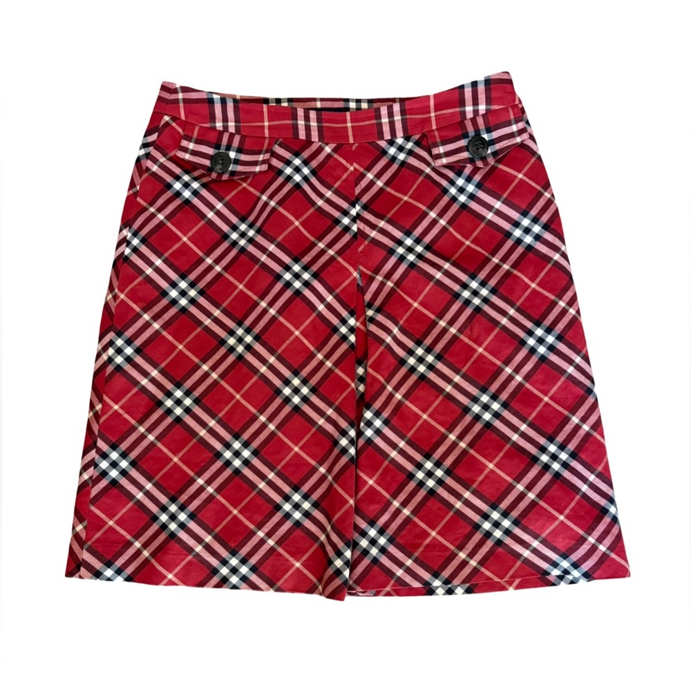 Burberry Red Nova Check Skirt